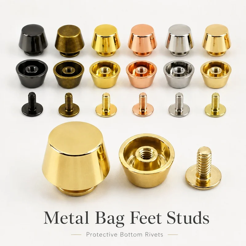 10-50Pcs 11mm Metal Handbag Purse Feet Studs Screw Rivets Bottom Protector for Leather Wallet Luggage Repair Decorative Hardware