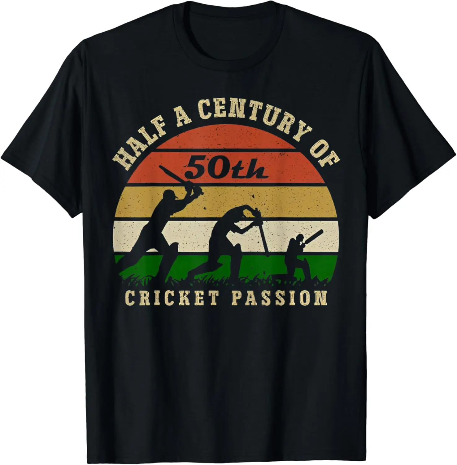 

Half A Century Of Cricket Passion 50th Birthday Cricket T-Shirt