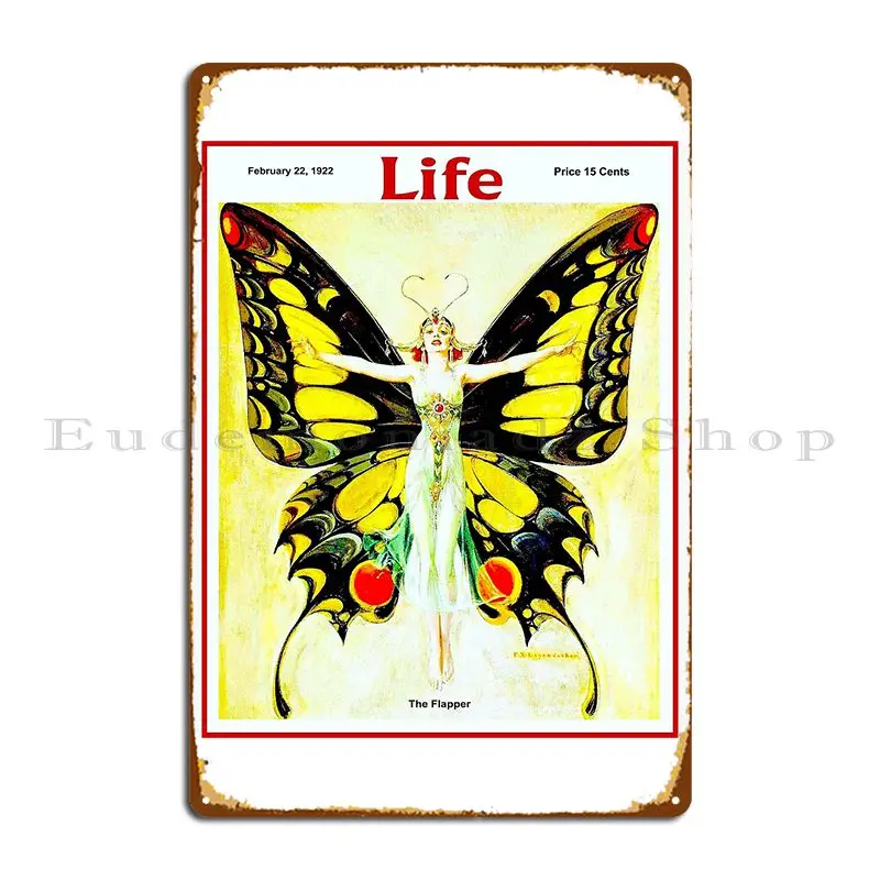 Life Vintage 1922 Flapper Pastel Colored Print Metal Sign Wall Plaque Retro Cave Club Customized Tin Sign Poster