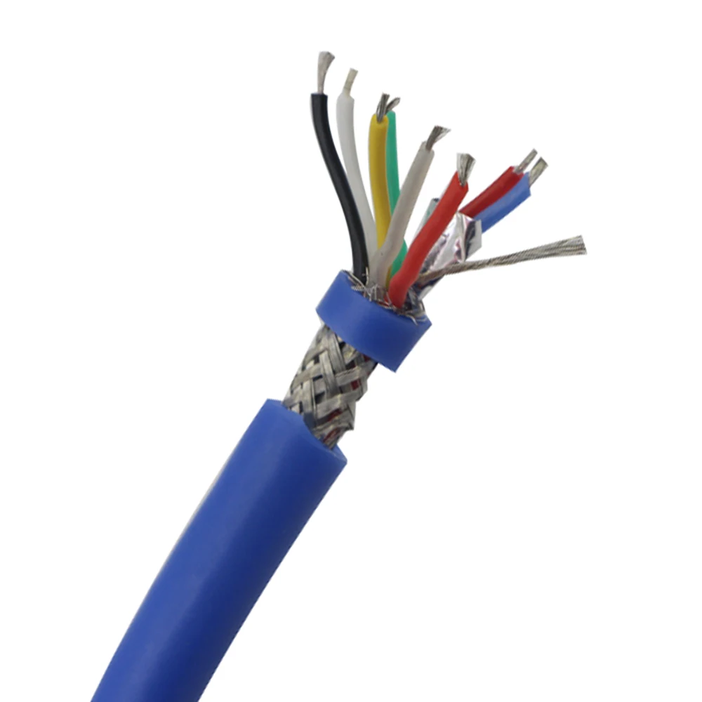 Oxygen-free Tinned Copper Wire Silicone Insulated Shielded Cable Flexible 8-core Silicon Control Shielded Wire