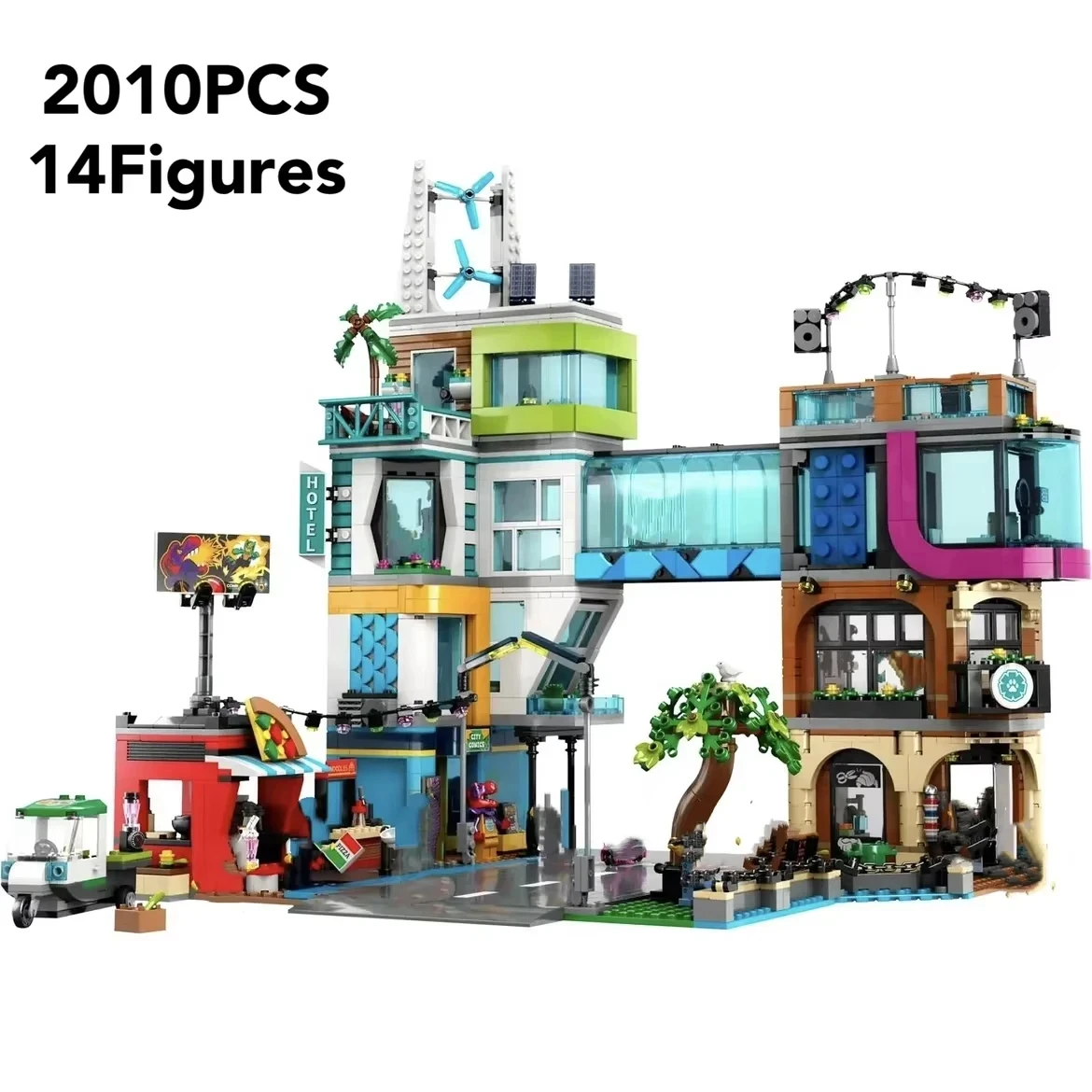 Nouveau produit 2010 pièces centre de ville métropole moderne 60380 blocs de construction vue sur la rue jouets garçons et filles cadeaux pour enfants