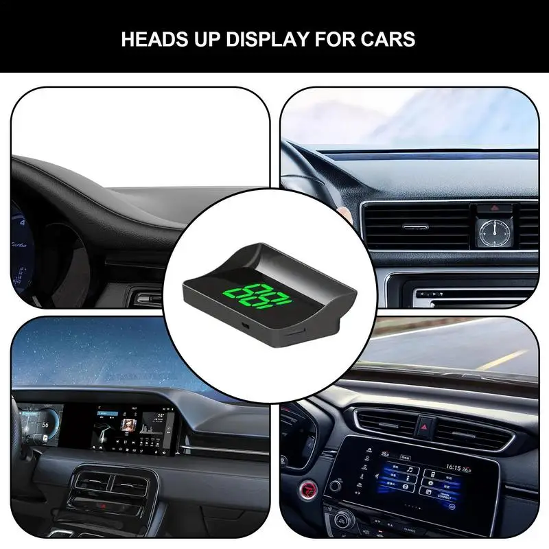 Head Up Display Gps Hud Digitale Snelheidsmeter Plug En Play Voor Alle Auto 'S Big Font Kmh Windscherm Projector Auto-Accessoires