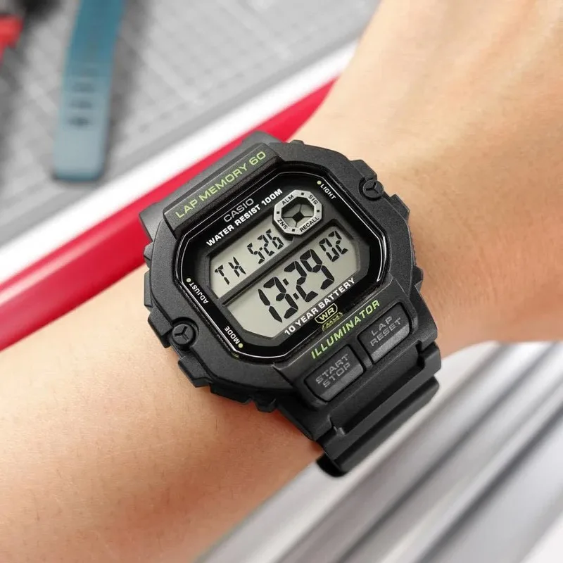 Casio WS-1400H-1A Classic Small Square Digital Watch Retro Waterproof Multifunctional Sports Watch Student Daily Watch