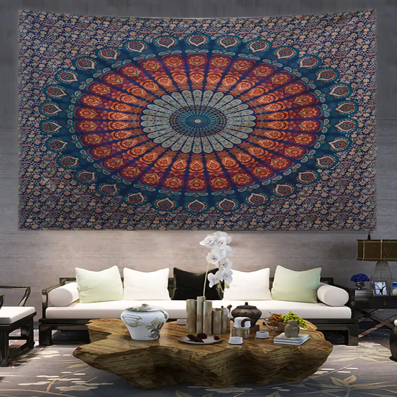 

Mandala Home decoration Wall tapestry stump room wall hanging Waterfall And Treedecor vintage Bedroom