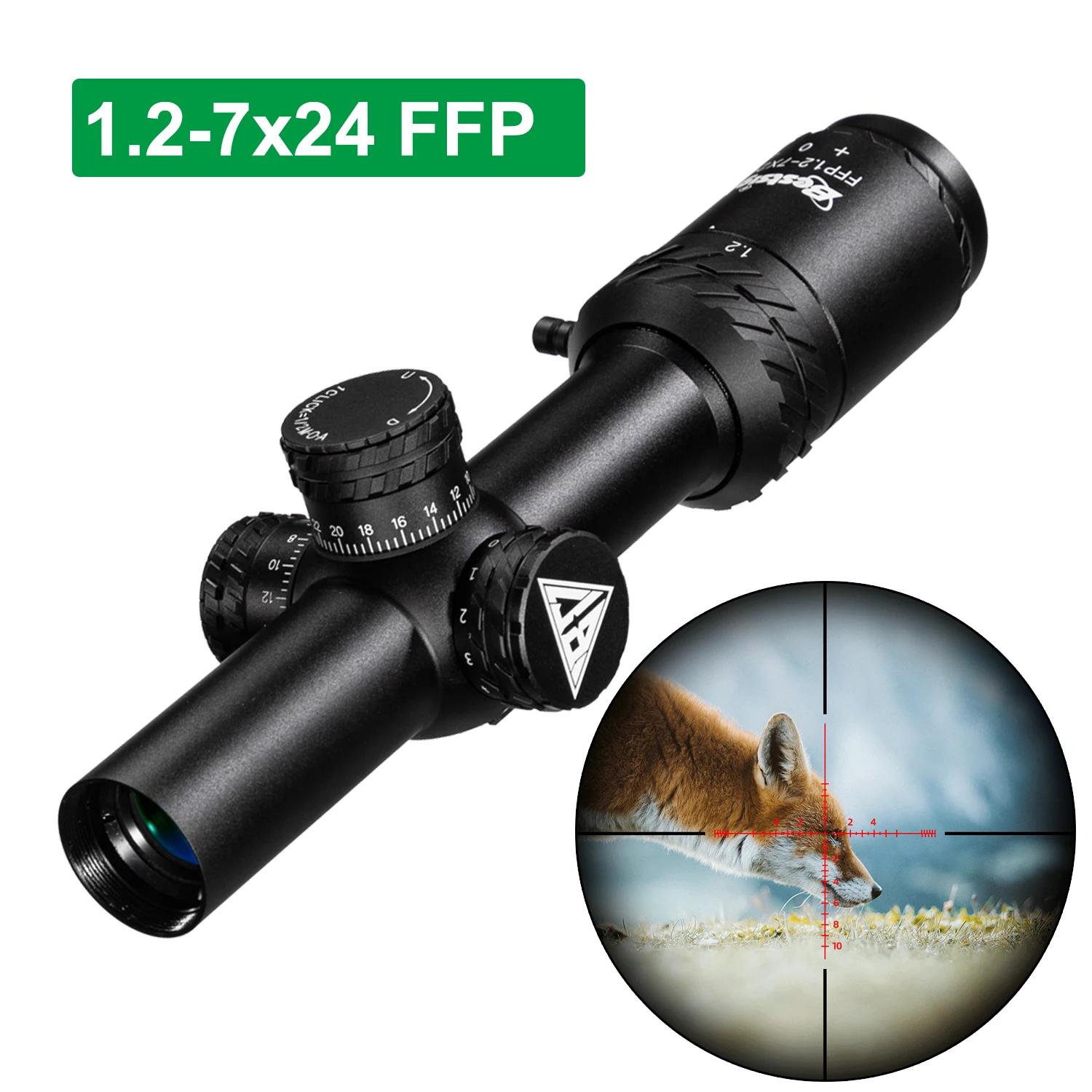 1.2-7x24 First Focus Plane Tactical Optical sight Compact Scope ar15 Scope Airsoft Rifles Hunting