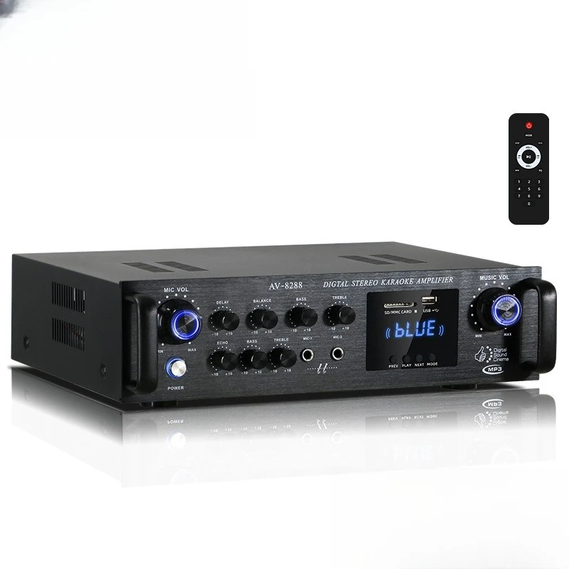 

High-power Built-in Bluetooth Plug-in Card USB12v220v with Fiber Coaxial Power Amplifier Home Car Power Amplifier