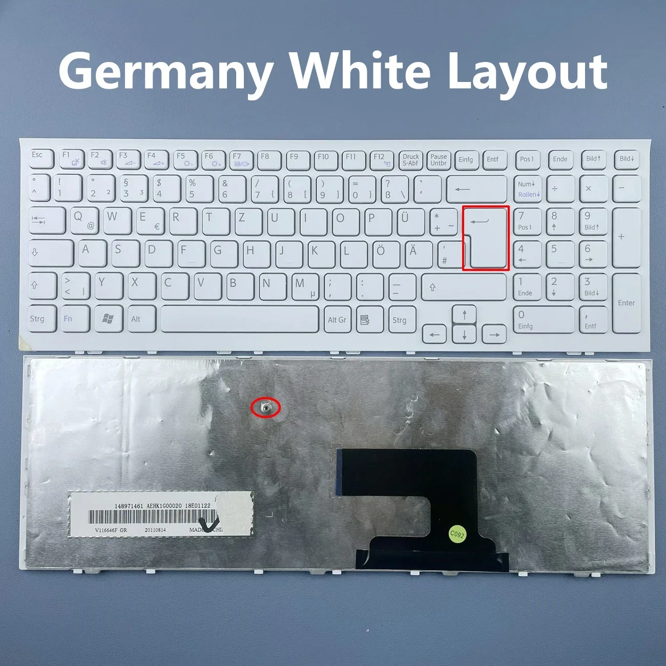 Germany Keyboard For SONY For VAIO VPC-EH VPCEH VPCEH18FW VPCEH28FW VPCEH38FW V116646F 148970821 AEHK1800110