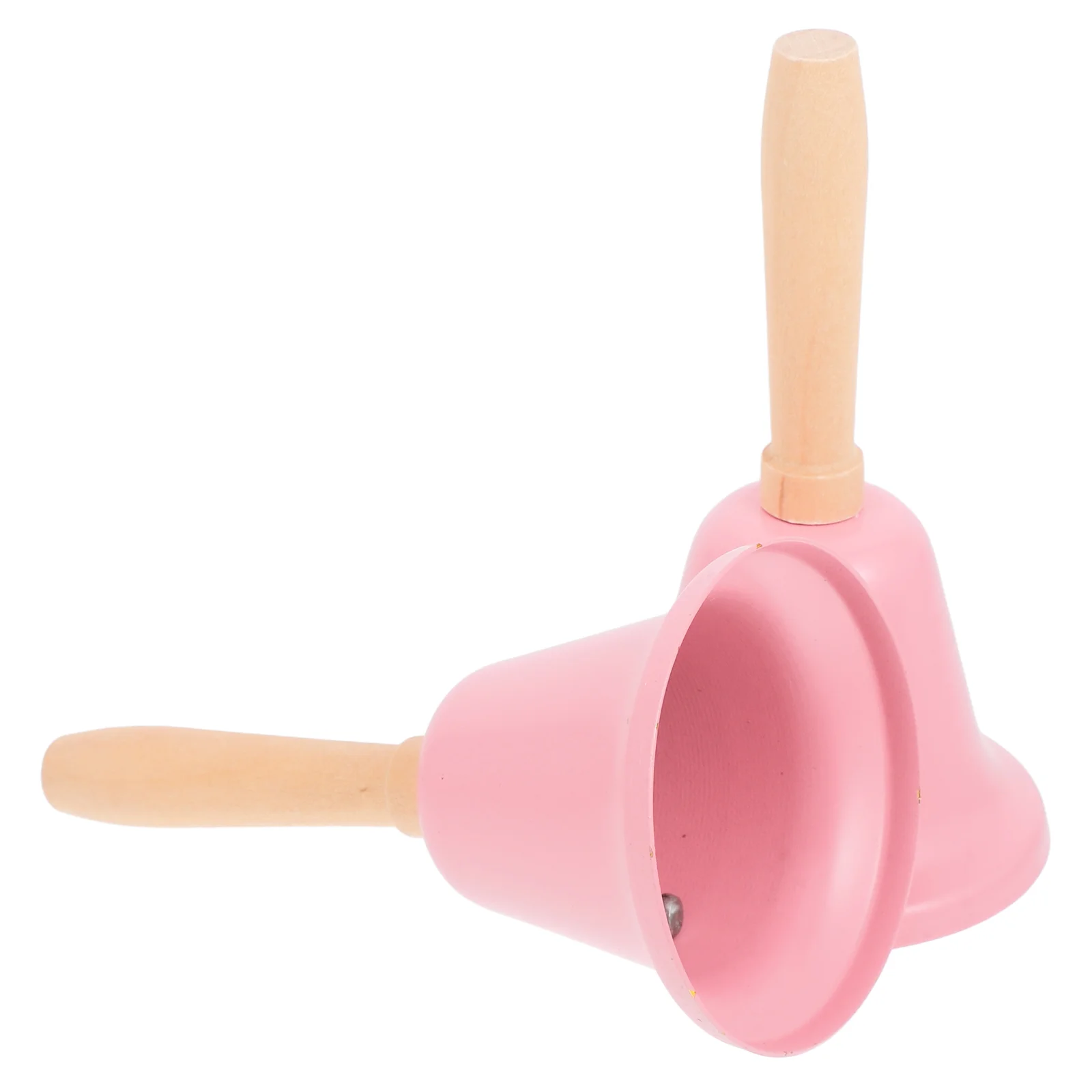 2pcs Iron Bells Red Enamel Handheld Christmas Rattle Restaurant Call Bell for School Classroom Alarm Tea Service for School