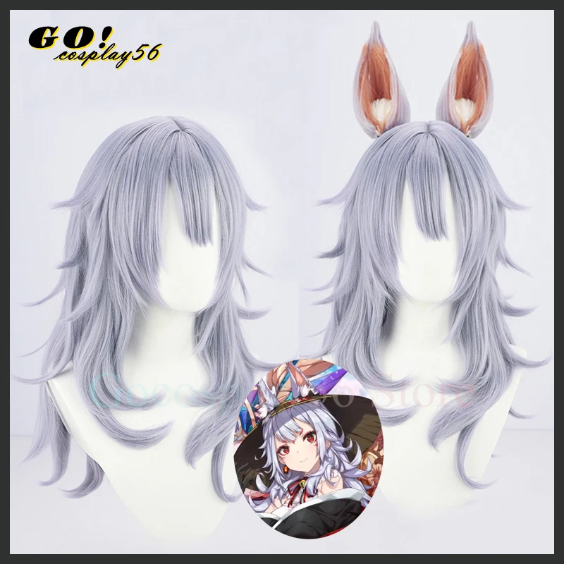 

VTuber Nina Kosaka Cosplay Wig 60cm Long Curly Wavy Hair Ethyria YouTuber Role Play Headwear