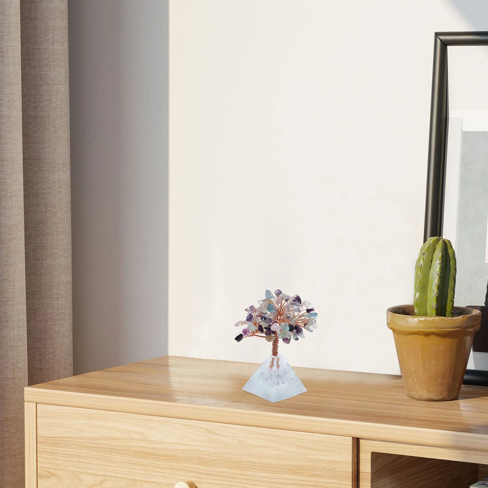 

Crystal Tree Ornament Exquisite Delicate Desktop Adornment Stylish Tabletop Crystal Craft Home Decoration Gift