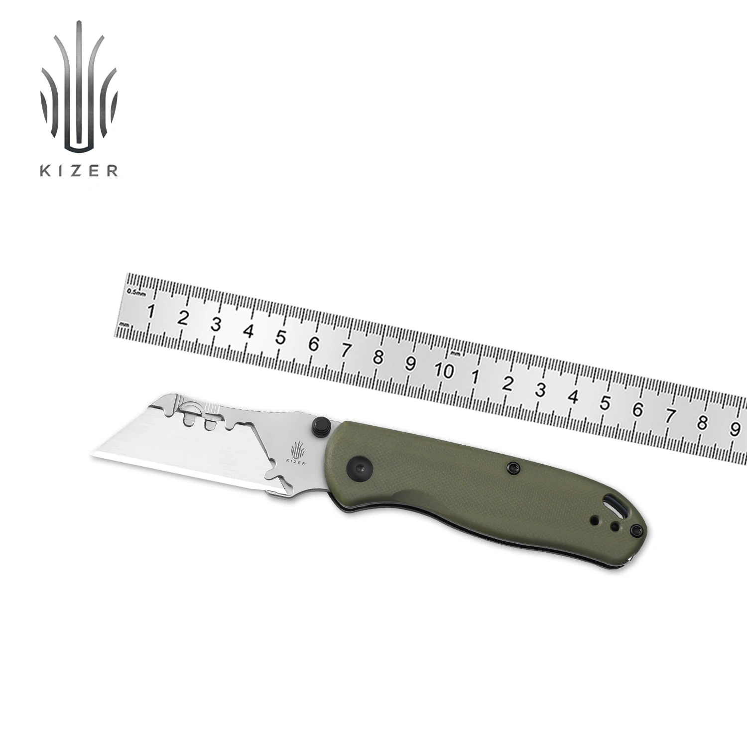 

Kizer Folding Knife Drop Bear Utility V3619JA6/V3619JA7 G10/Micarta Handle EDC Pocket Tools Knives 2025 New