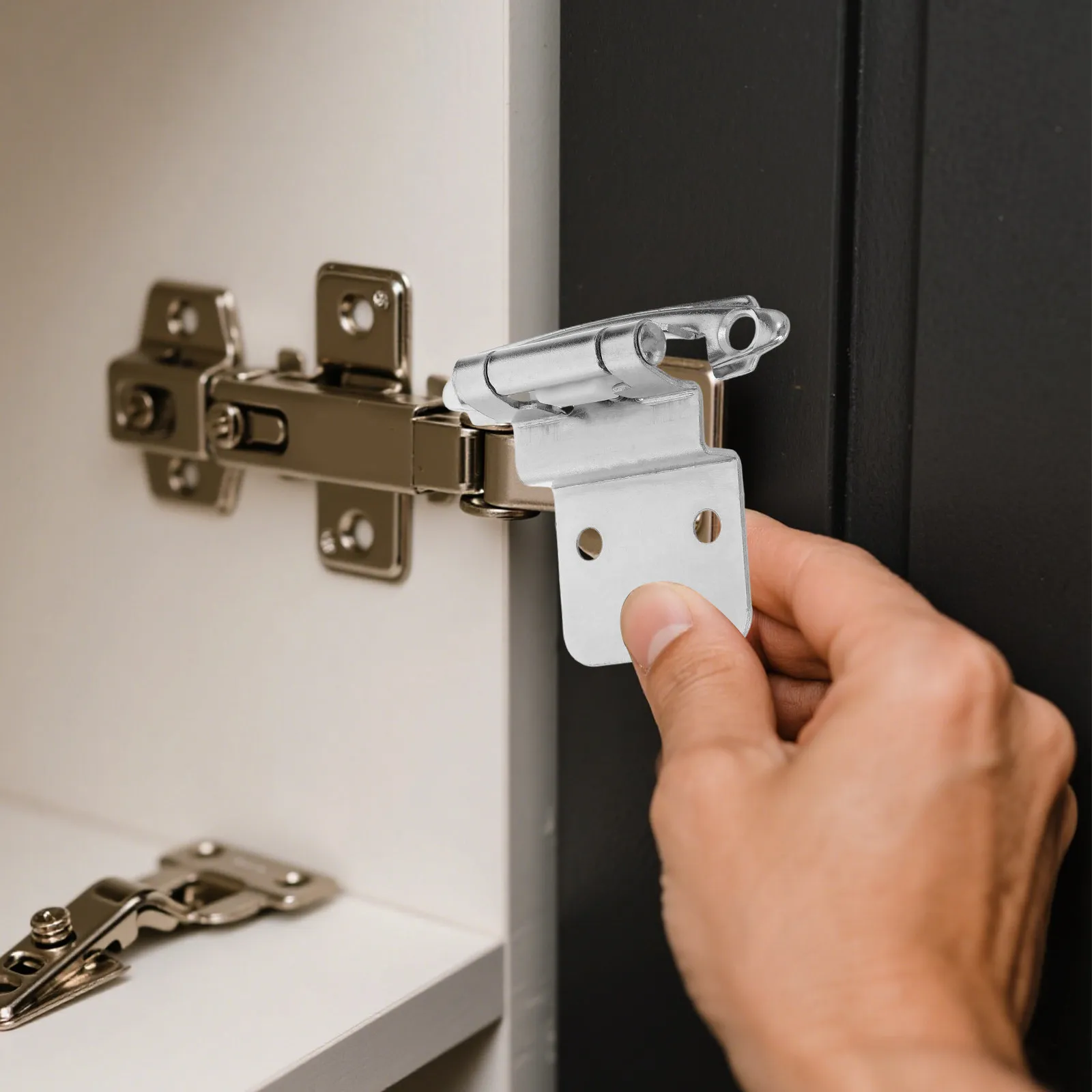 

8Pcs Inset Concealed Cabinet Hinges Soft Close Self Closing High Load Bearing Wear Resistant Flush Mount Furniture Hinges
