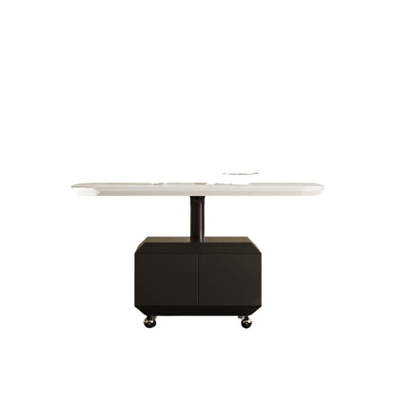 

Rock slab movable lifting coffee table dining table dual-purpose small apartment multi-functional dining table two-in-one