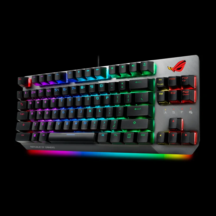 ゲーム用PCキーボード用のrogStrixスコープtklrgb