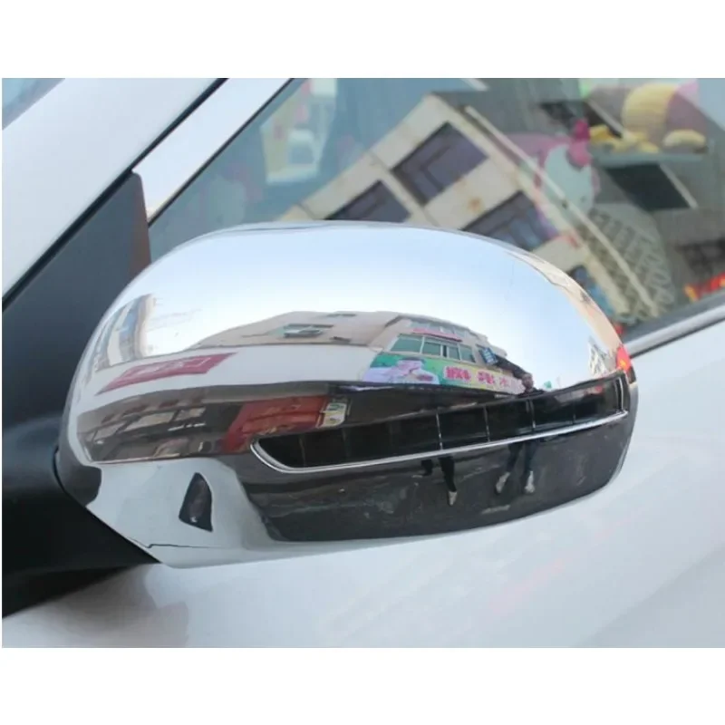 2Pcs ABS Chromed Side Door Rearview Mirror Cover Trims Car Accessories Fit For KIA K2 2011 2012 2013 2014 2015