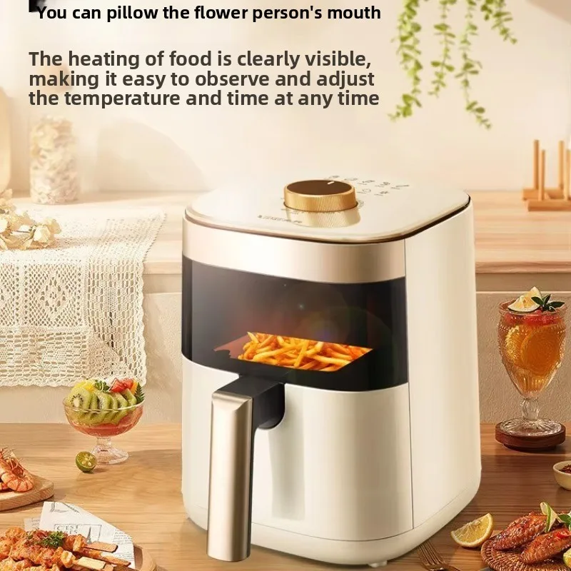 مقلاة هوائية منزلية جديدة ذات سعة كبيرة، مقلاة كهربائية ذكية خالية من الزيت، فرن متعدد الوظائف، آلة قلي فرنسية متكاملة #3
