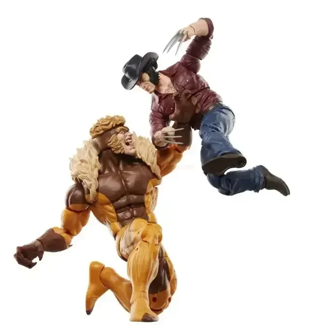 Wolverine 50th Marvel Legends Series Anniversary Marvel\'s Logan Vs Sabretooth Collectible 6-inch Action Figure Gift