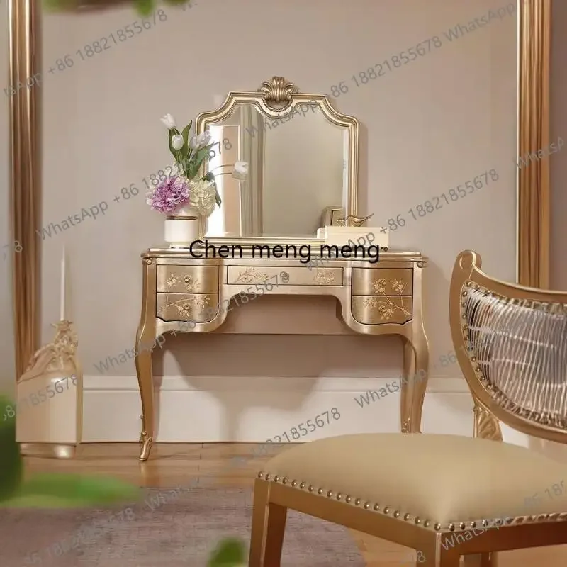 

Gold Metal Luxury Dresser Storage Mirror Bedroom Organizer Drawer Dressers Sets Makeup Modern Penteadeira House Accessories