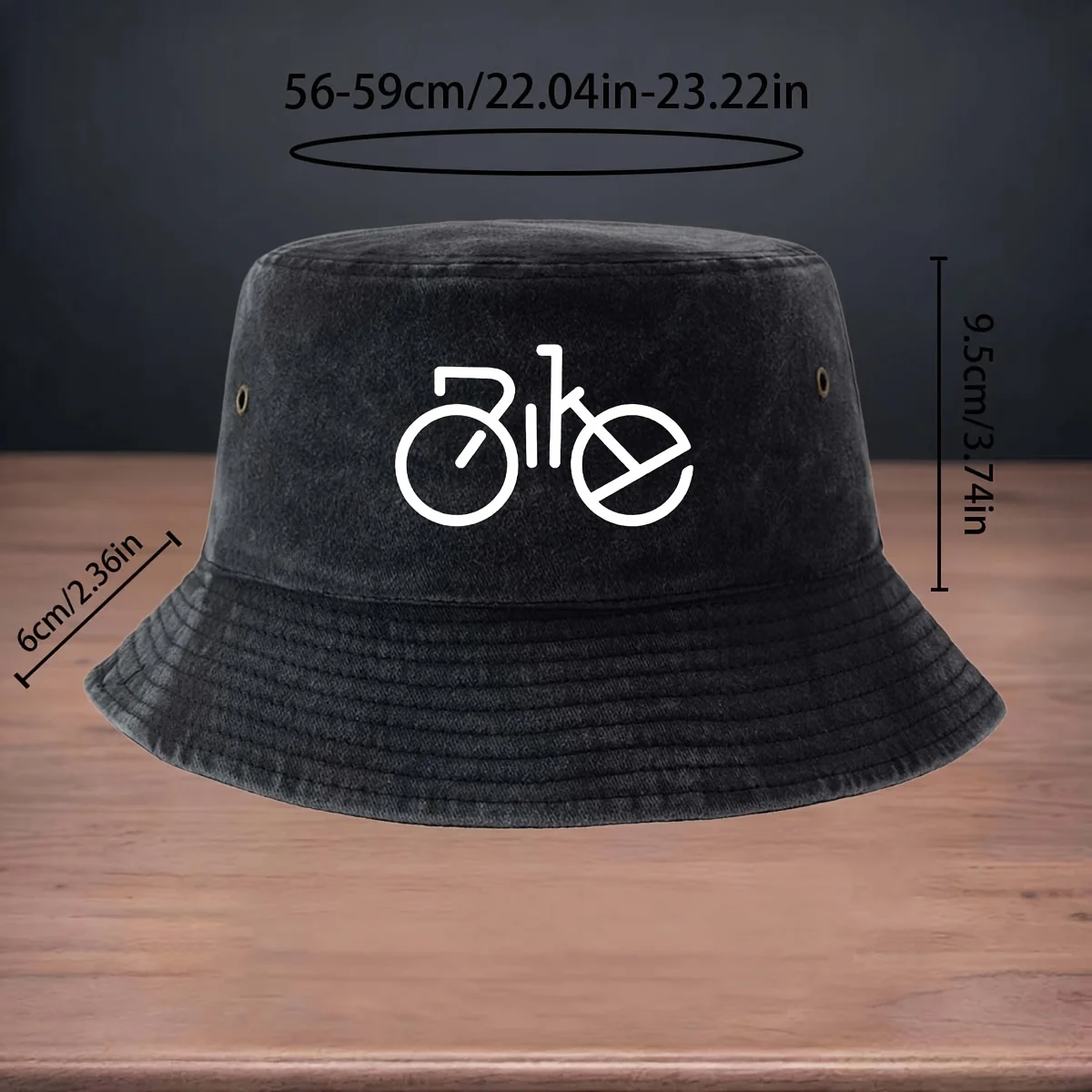 High-Quality Printed White Easy Sketch Bicycle Pattern Fisherman Hat Fishing Lure Essential Fishing Cap Foldable Storage Easy to