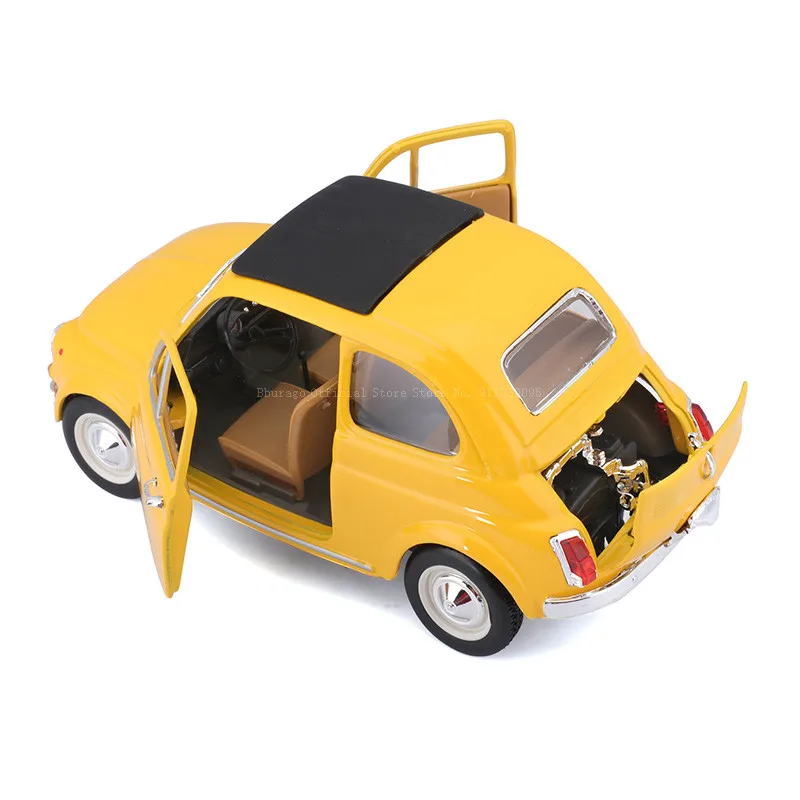 Bburago 1:24 1965 Fiat 500F alloy racing car Alloy Luxury Vehicle Diecast Cars Model Toy Collection Gift