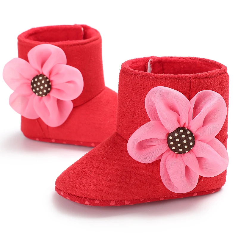

Cute Flowers Winter 0-18M Baby Cotton Shoes Warm Soft Comfortable Baby Cotton Shoes Learning Shoes