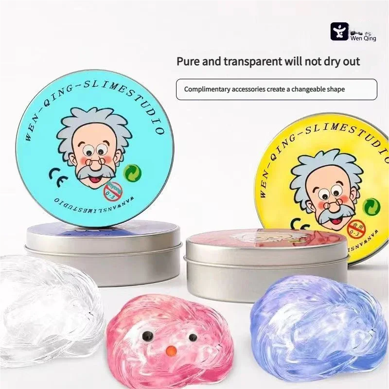 Reusable Putty Liquid Crystal Bouncy Slime Toy Set Kid Safe Mud Stress Relief Toys Color Clay  Handmade DIY Handgum Playdough