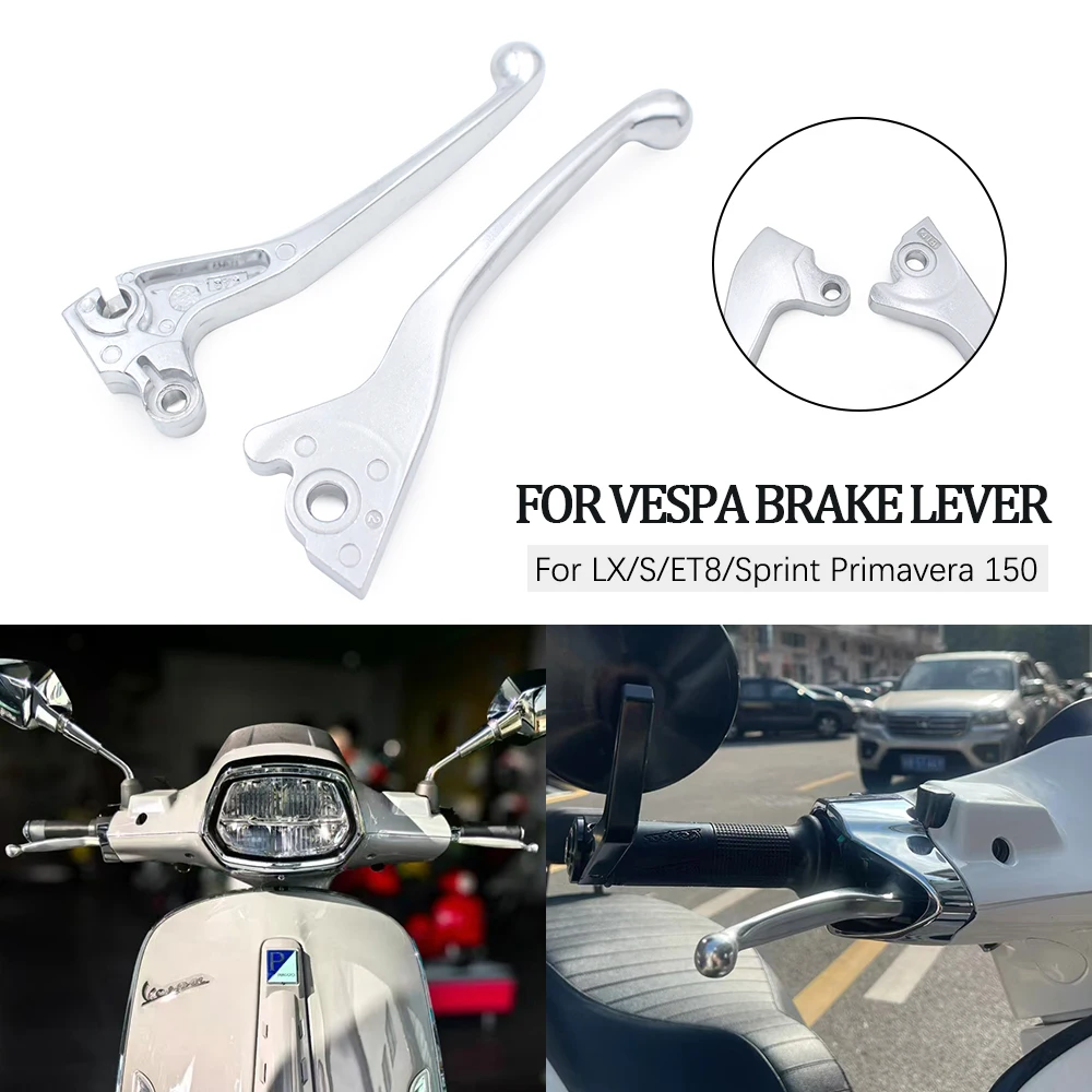 

Motorcycle Brake Clutch Lever For Vespa Sprint Primavera 150 LX S ET8 Aluminum CNC Front Rear Drum Brake Levers