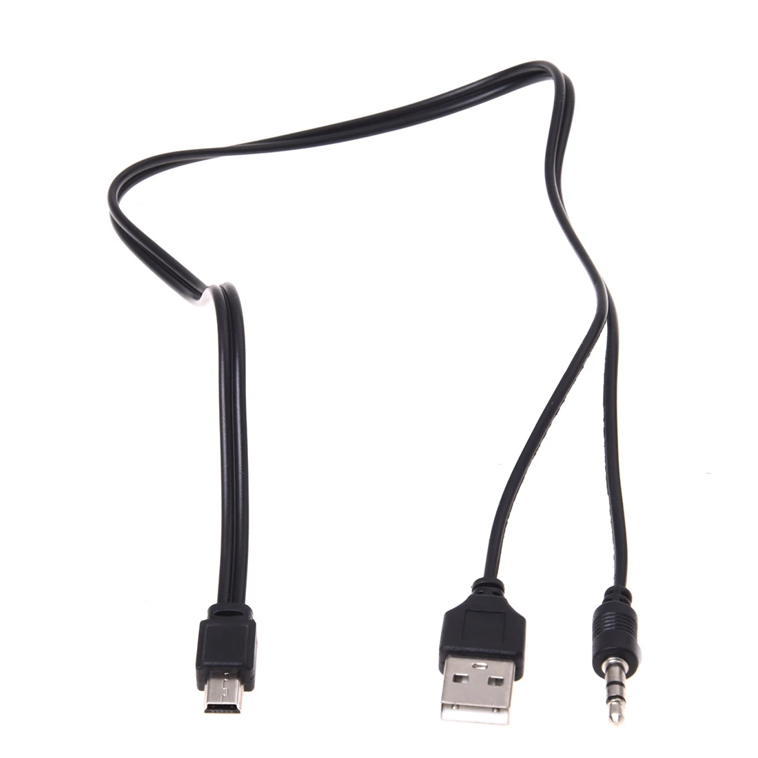 【New User】3.5mm Aux USB2.0 Male Mini 5 Pin USB Portable Speaker Audio Cable