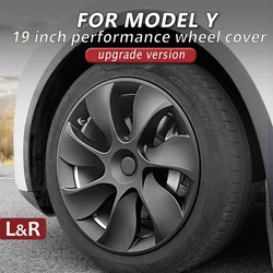 4PCS Hub Cap Replacement Performance Wheel Cap Automobile Hubcap Full Rim Cover Accessories for Tesla Model Y 19 Inch 2018-2024