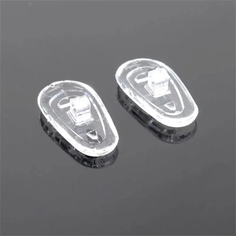 10/20/30/40/50/60pairs Chamber Oval Silicone Anti Slip Support Nose Pads Screw-In For Eyeglasses Eyewear Glasses Accessories
