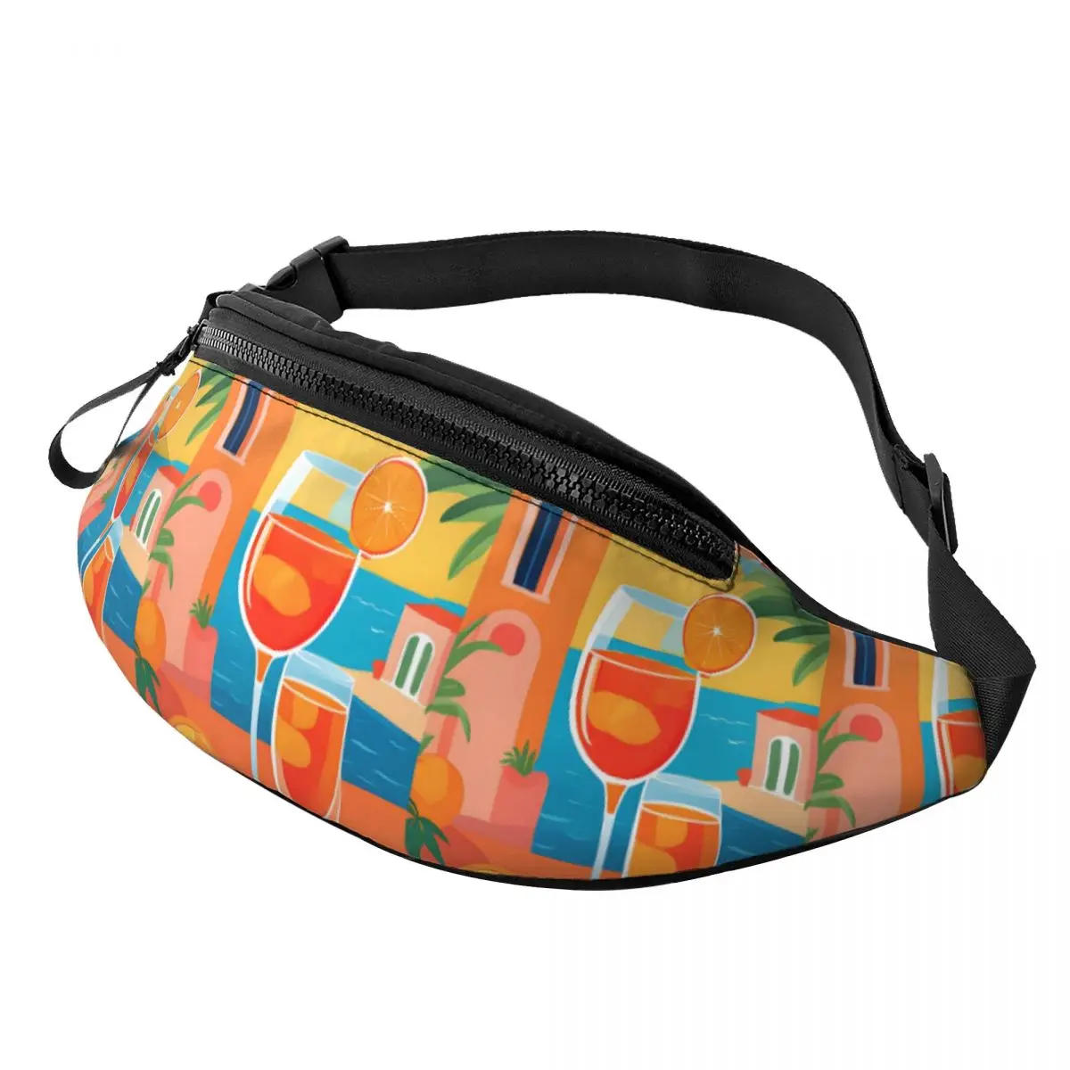 

Custom Cool Aperols Spritz Fanny Pack Women Men Juice Mojito Crossbody Waist Bag for Running Phone Money Pouch