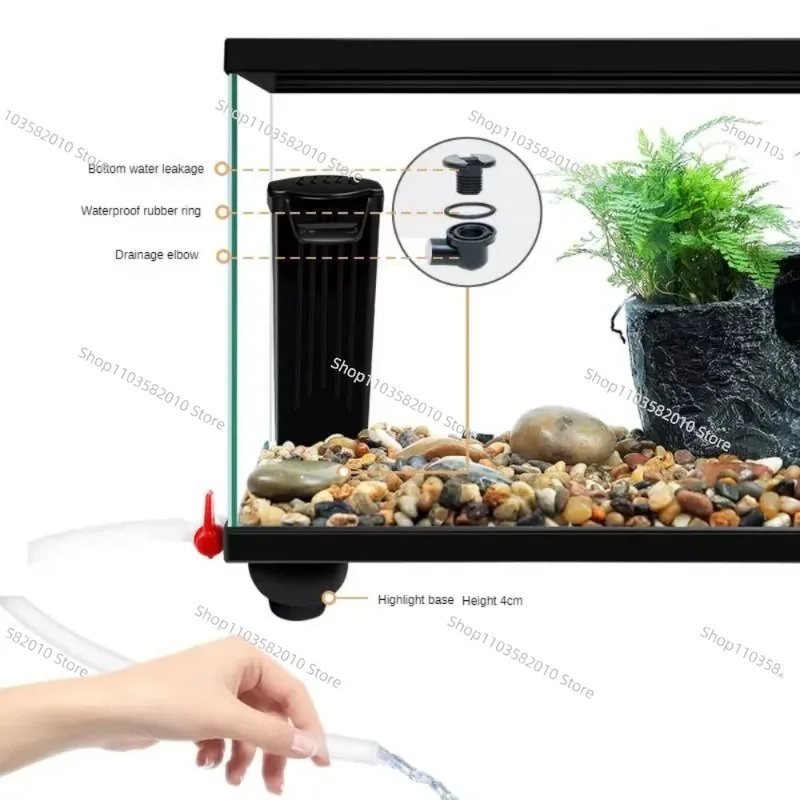 Sea turtle survival water tank glass material ecological water tank sea turtle clothes harness cover sea turtle water tank