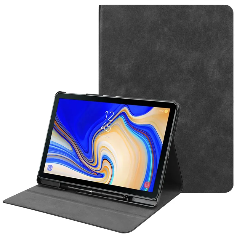 For Samsung Galaxy Tab S4 Case with Pencil Holder PU Leather Stand Magnetic Cover For Galaxy Tab S4 10.5 inch SM-T830 T835 Case