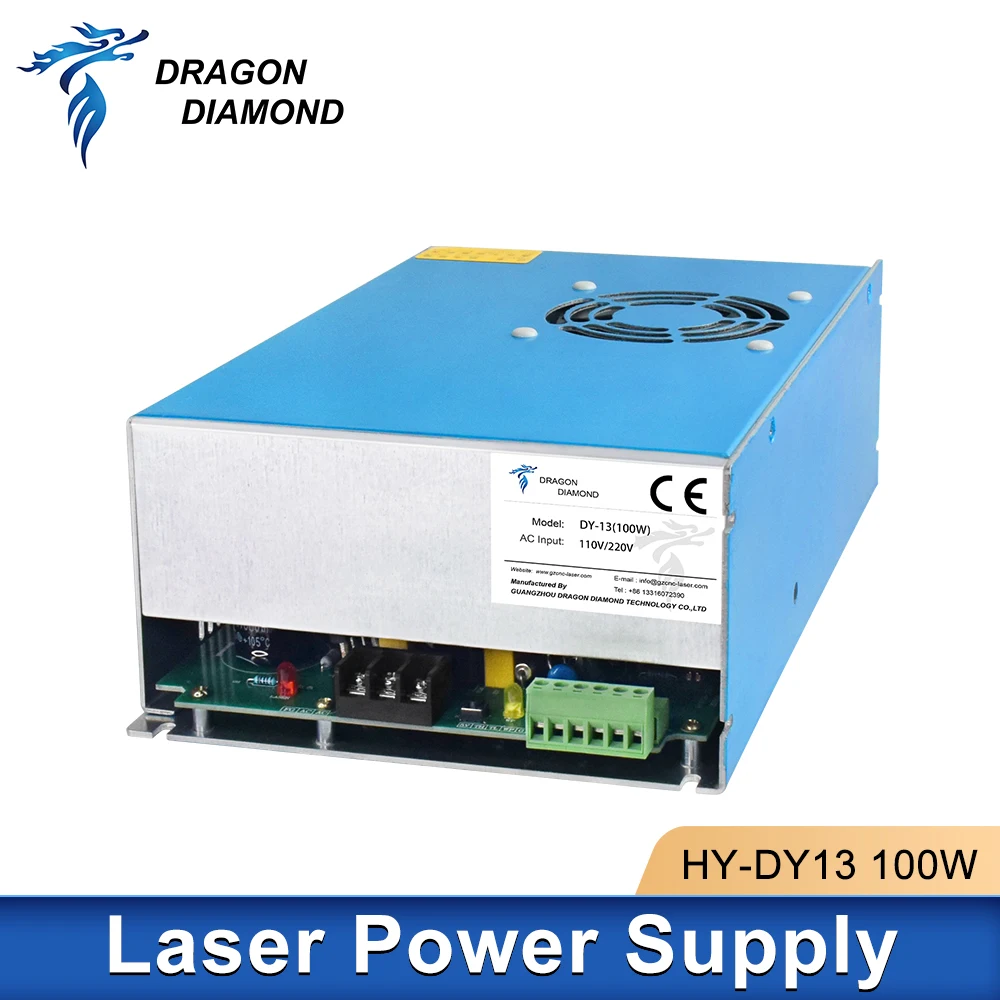 DY13 100W Co2 zasilanie lasera dla RECI W2/Z2/S2 rura laserowa dla maszyna do grawerowania i cięcia laserowej serii HY-DY