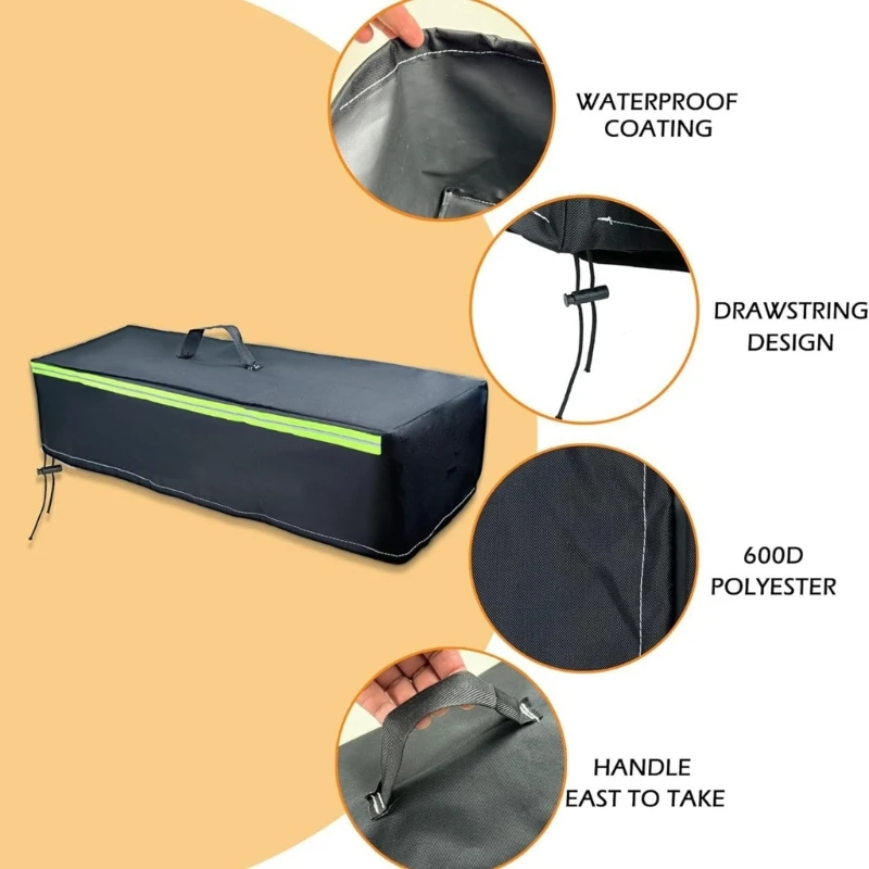 Windproof Pit Cover For 28inch Outdoor Fireplaces Waterproof Glowing In Dark Trim Heavy Duty Oxford Cloth Ventilation System