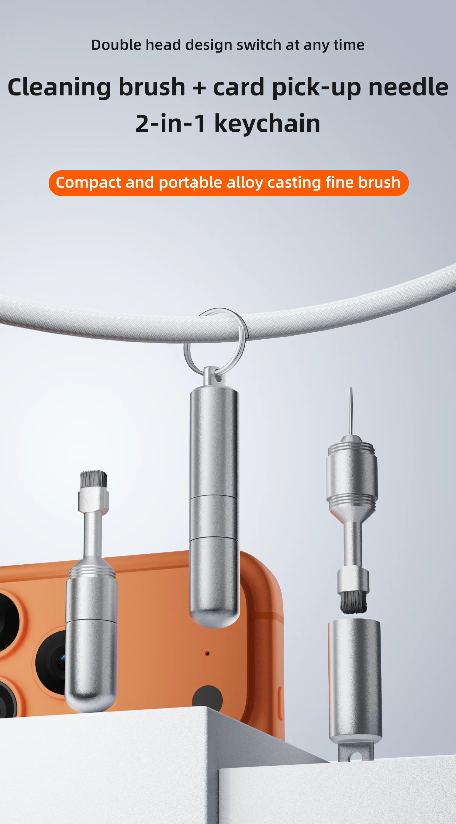 Sim Card Tool - เครื่องมือถอดถาดซิมการ์ด 2 in 1 แบบพกพา ขนาดเล็ก