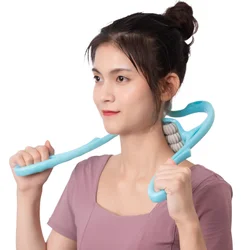 Handheld Neck Massager 6-wheel Shoulder Aids With Ball Neck and Shoulder Massager Deep Muscle Relaxation Point Massage Roller