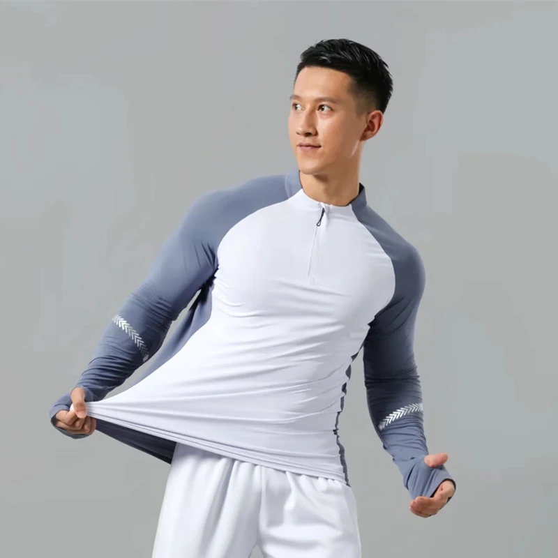 Men Autumn Long Sleeve Athletics Tops Running Shirts Speed Sports Fitness T Shirt Guys Mens Clothing Athlete Track Field Singlet