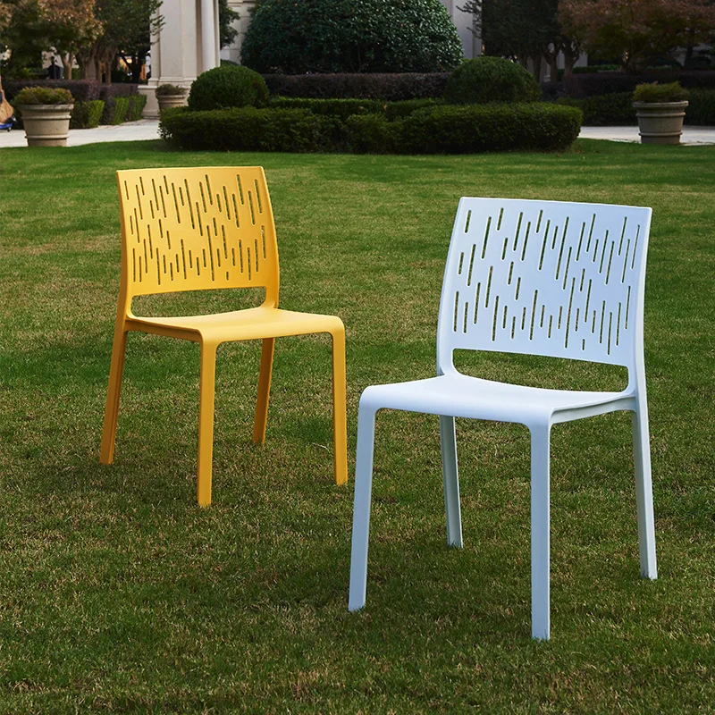 Simple plastic chairs, household backrest stools, commercial stackable dining tables and chairs