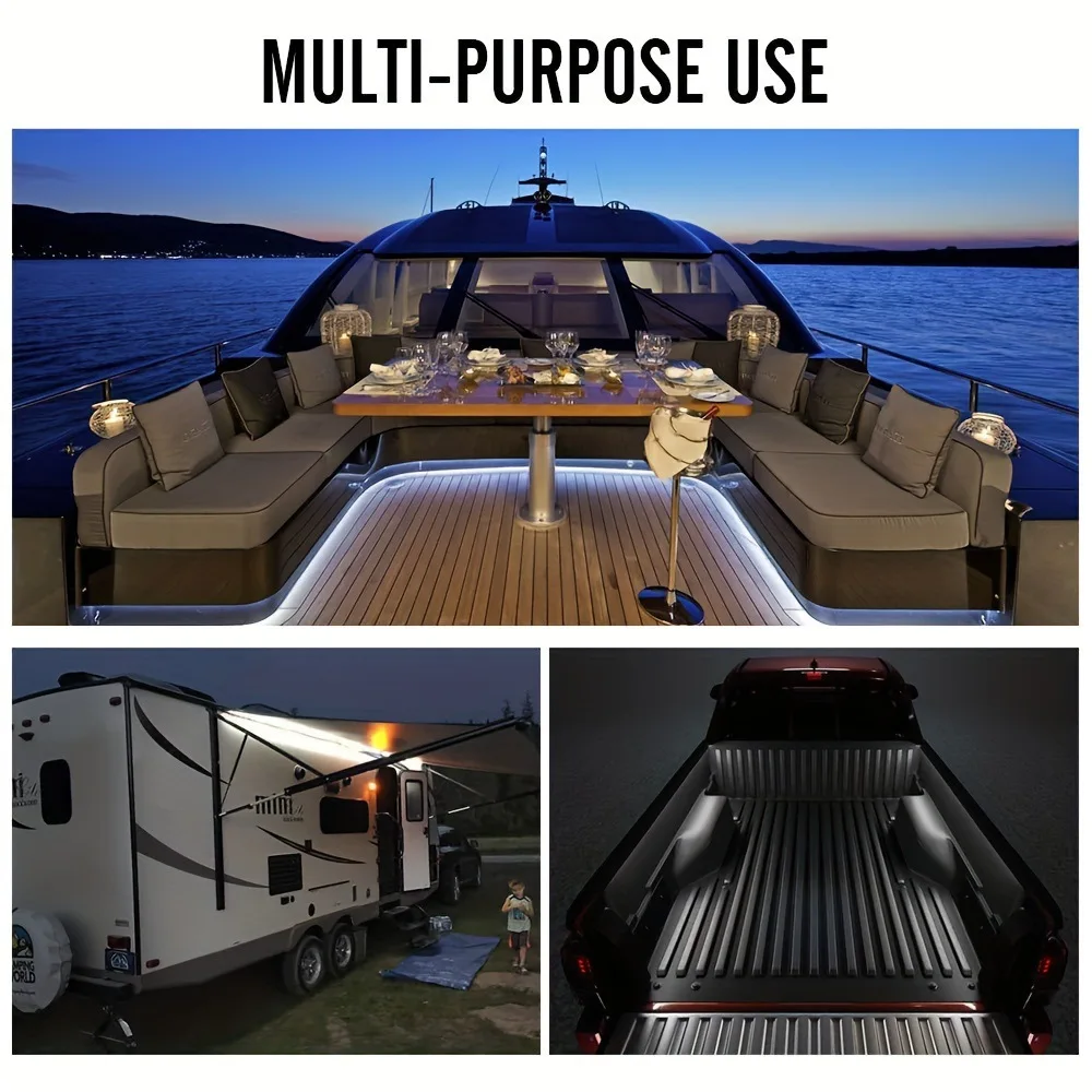 Pickup Truck Bed Lighting Strip, Taillight, Car Ambient Lighting, Switch-Controlled Three-Way Taillight