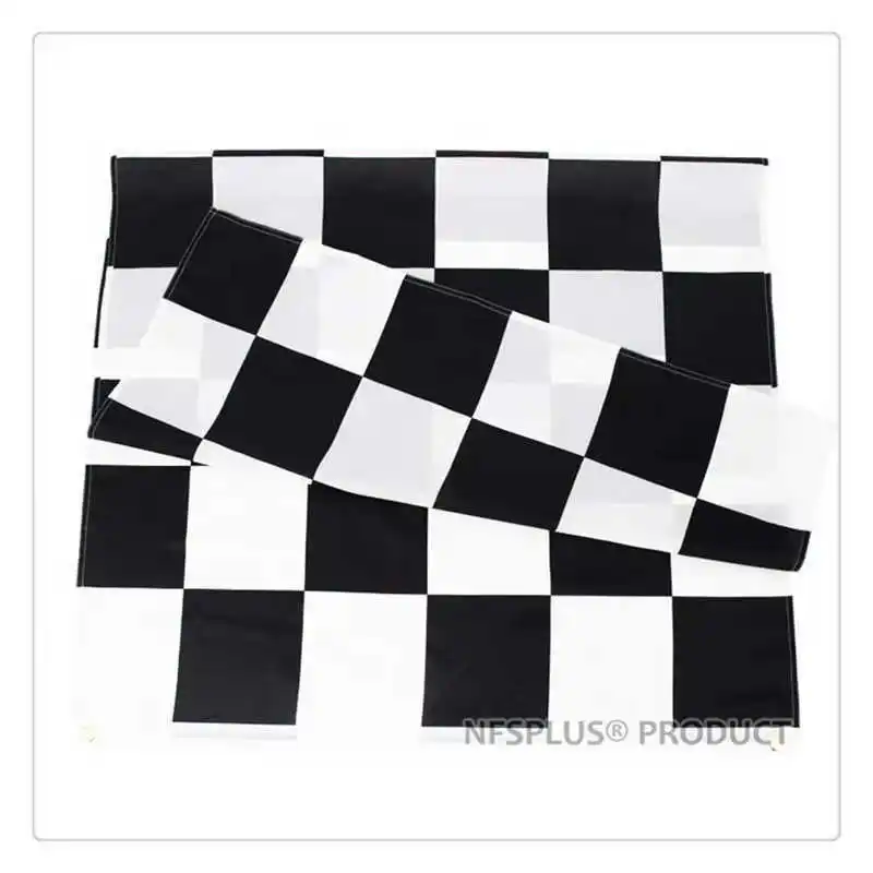 90x150cm Checkered Flag Polyester Pongee 3x5 Feet Black White F1 Auto Race Sport Car Match Decorative Chequered Banners view 2