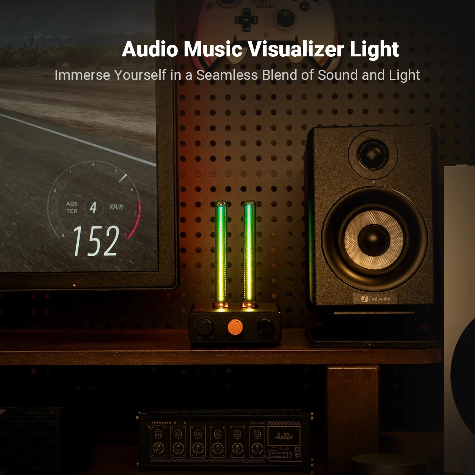 Desktop Music Rhythm LED Light, Ambient Atmosphere Lamp for Bedroom & Monitor, Premium Home Decor Ornament