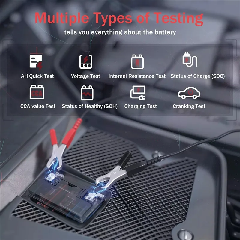 ANCEL BA101 12V Car Battery Tester Digital Analyzer 100 to 2000CCA for Car Motorcycle Automotive Cranking Charging System Test