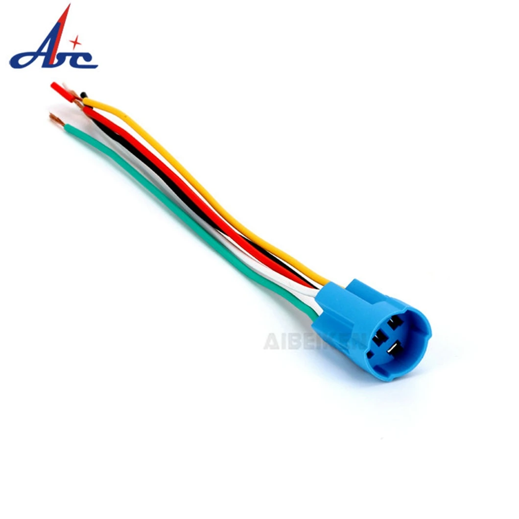 ABILKEEN 16/19/22MM 5Pin 1NO1NC Push Button Harness 150MM Cable 5 Wire Button Connector