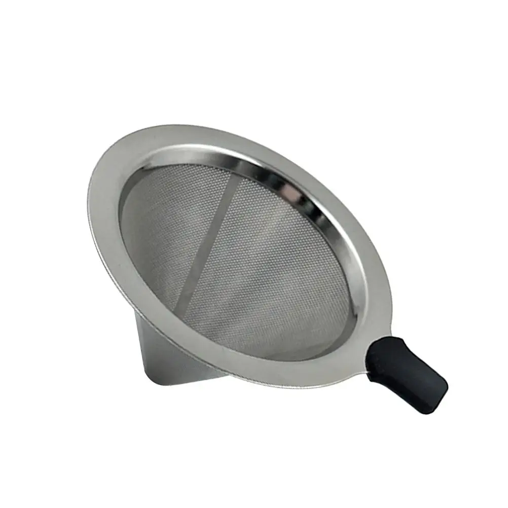 

Stainless Filter Double Layer Funnel Drip Reusable Mesh Corrosion Resistant Smooth Cup Craft Gift Coffee