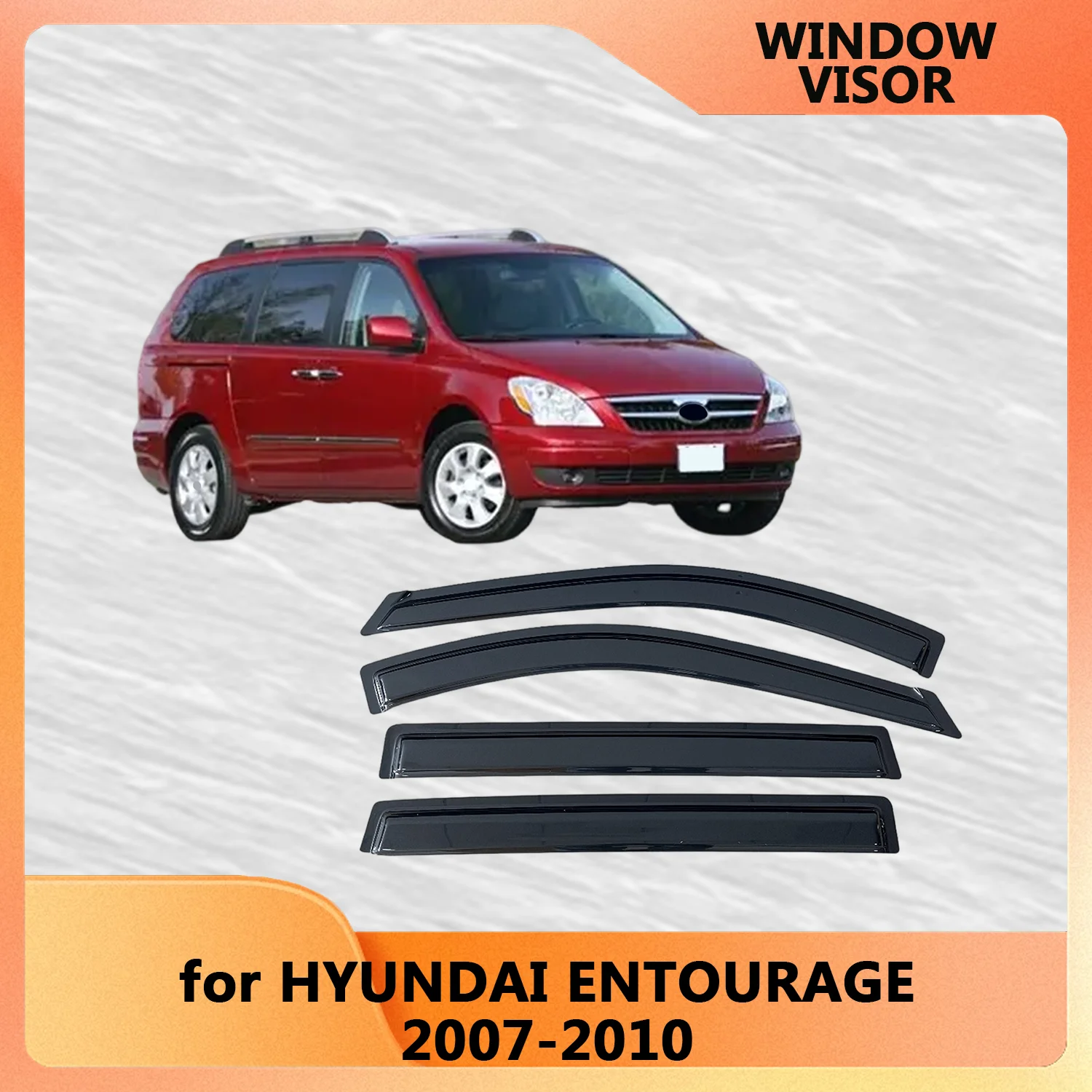 

Оконный козырек для HYUNDAI ENTOURAGE 2007-2010, ветровые дефлекторы, защита от дождя, дверной козырек, вентиляционные шторы, внешние детали вентилятора