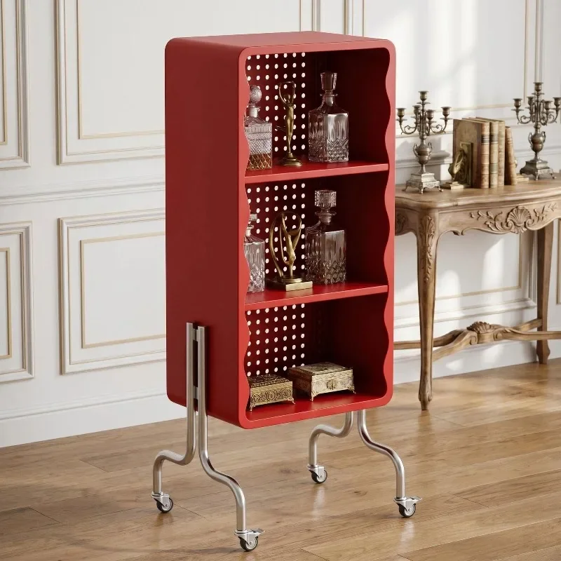 Movable Display Figure Shelf Home Living Room Bedroom Creative Bookshelf Storage Dopamine Light Luxury Display Rack