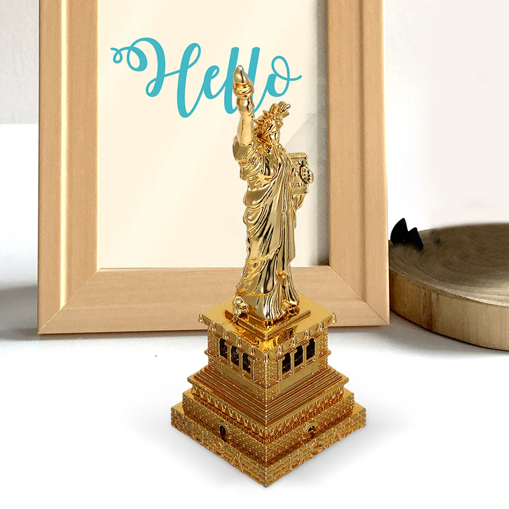 

Usa Tabletop Decoration Metal Statue of Liberty Desktop Ornament Easy to Clean Home Office Decor Statue of