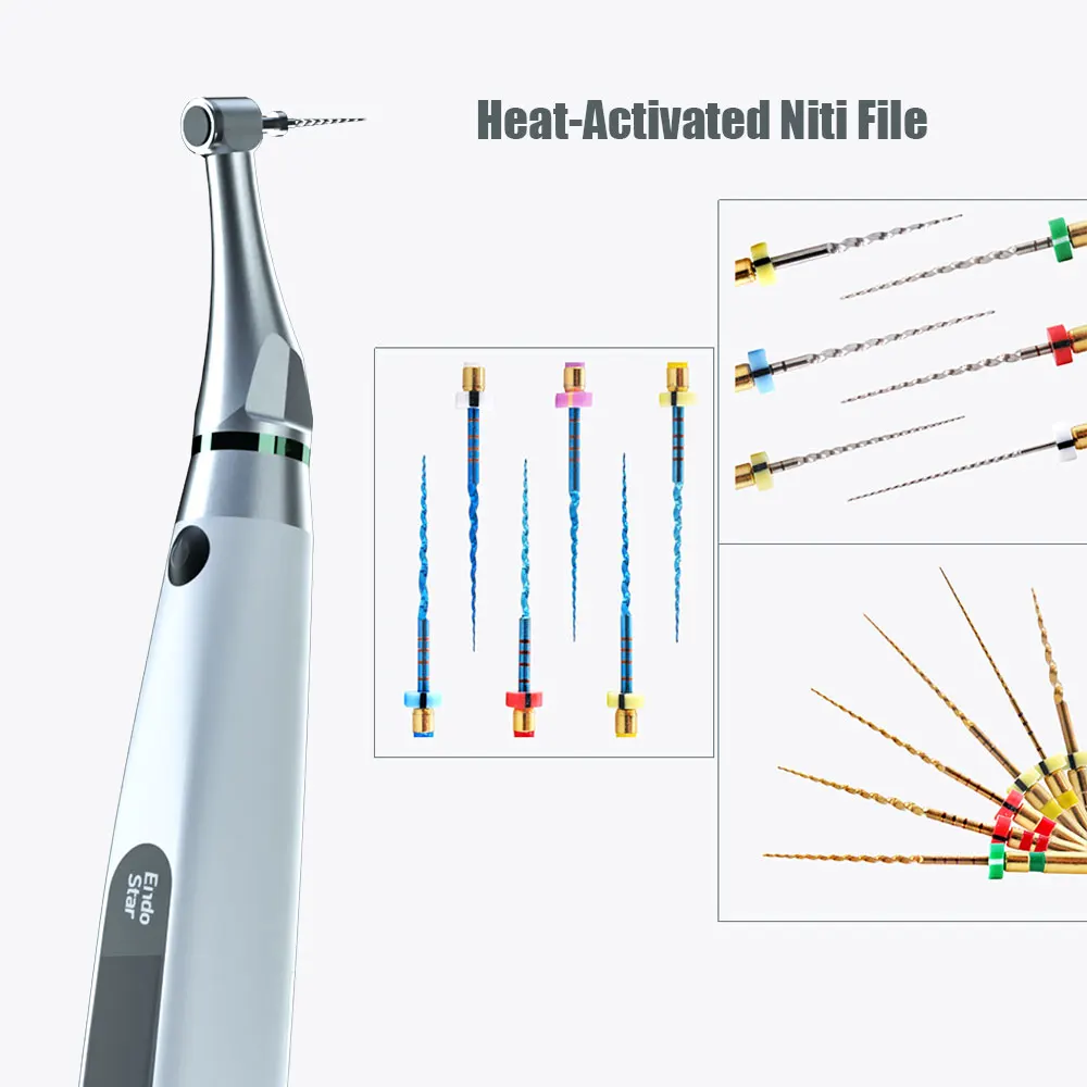 

6pcs Assorted Dental Heat Activated Canal Root Niti Files SX-F3 25mm Dentistry Tools Can Bend for Preparing Root Canal Treatment