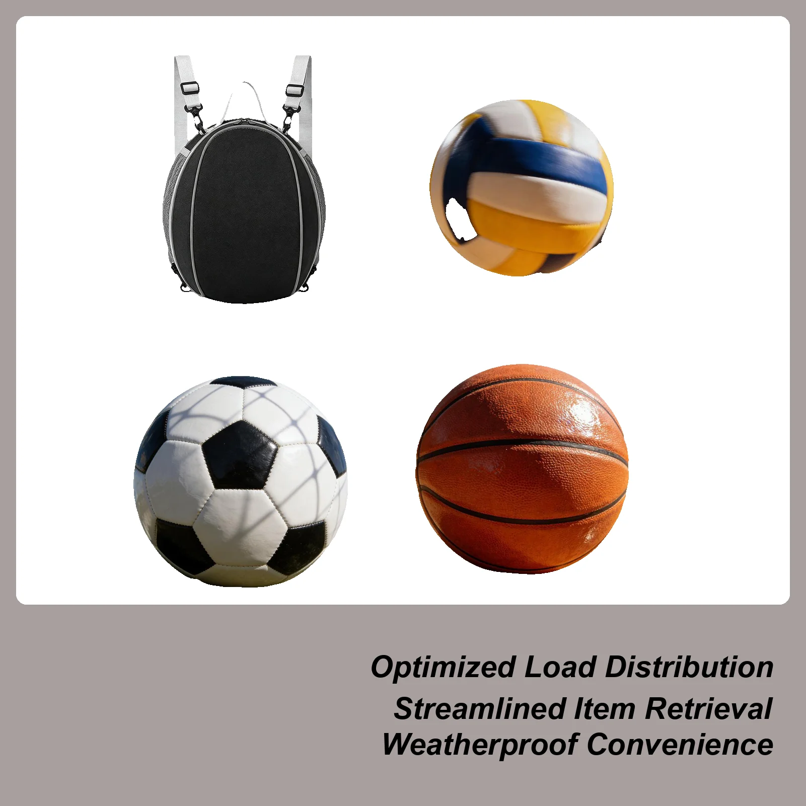 

Рюкзак для футбола, водонепроницаемый, большой вместимости, регулируемый, для юношей, для баскетбола, для одного мяча, для волейбола, для спортзала, для повседневных поездок